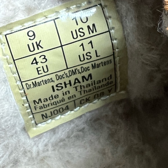 NEW Dr. Martens Isham Brown Shearling Suede Slingback Mules Unisex Size M10/W11 - Picture 8 of 8